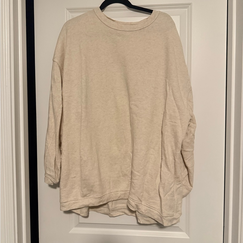 Aerie Cream Oversized Sweatshirt